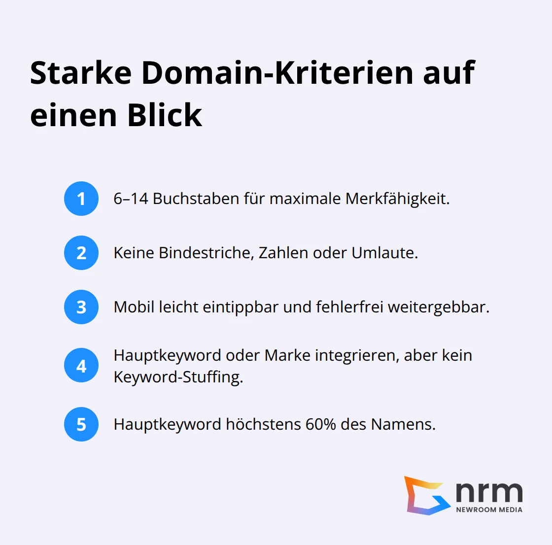 Checkliste: Kriterien für merkbare, suchmaschinenfreundliche Domains - domain kaufen