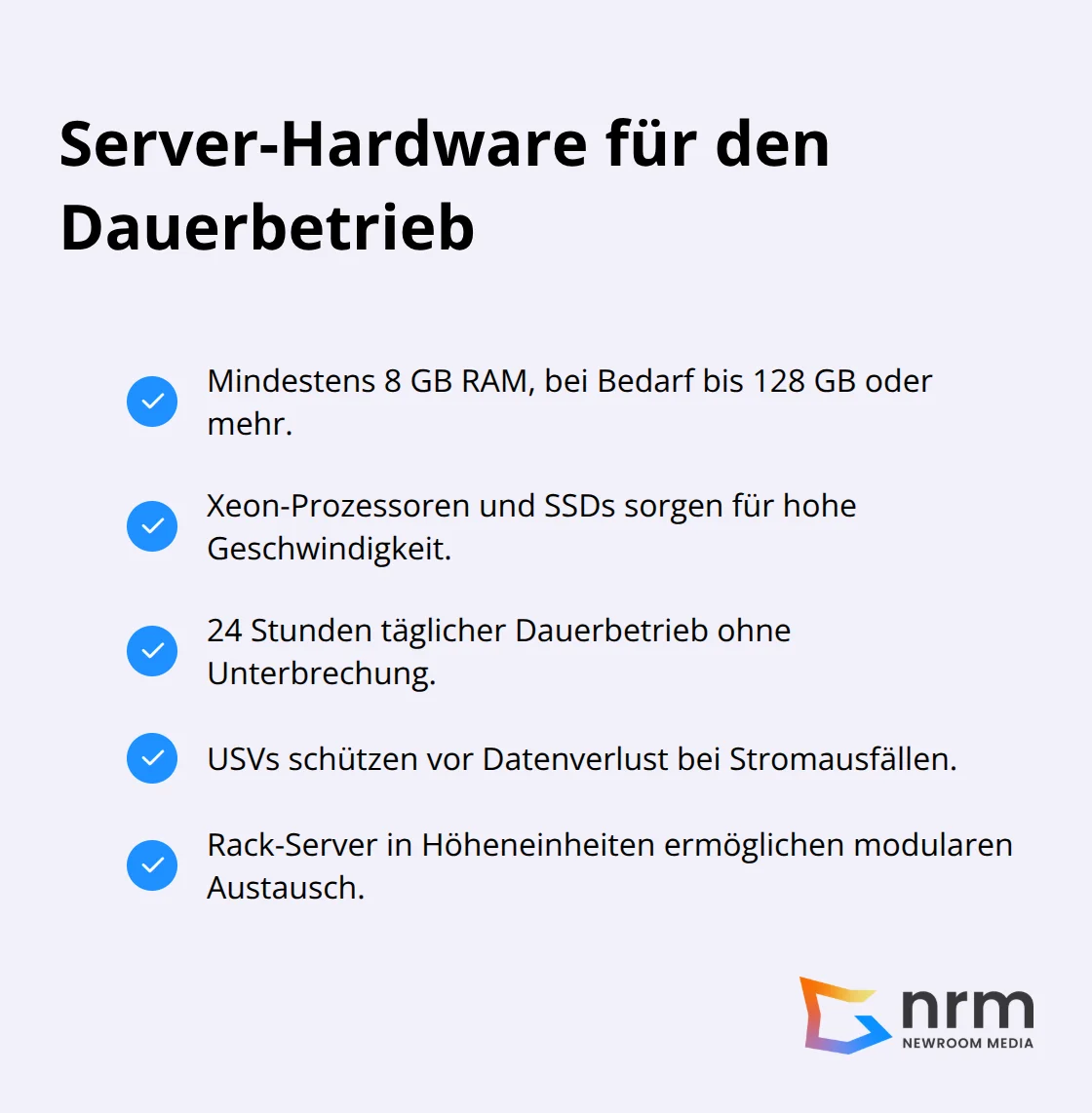 Wichtige Hardware-Merkmale von Servern für den 24/7-Betrieb - was ist ein server